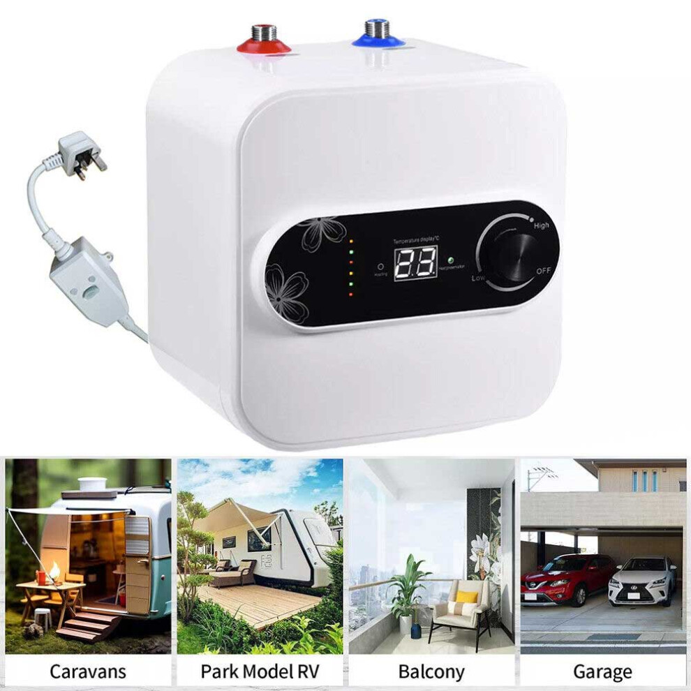 8L Electric Instant Hot Water Heater Under Sink Small Water Tank