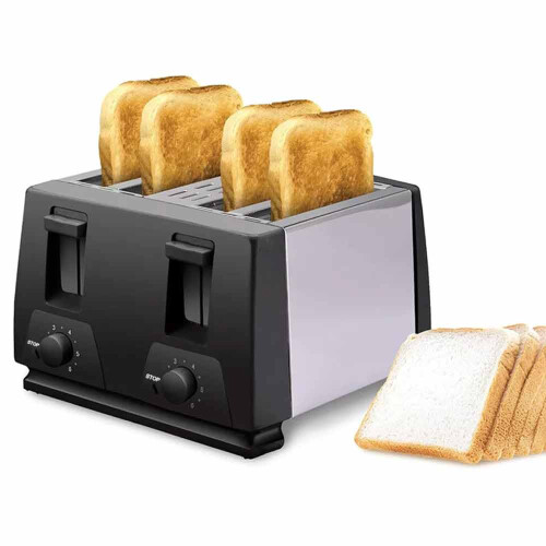 4 Slice Toaster Variable Browning - Defrost - Reheat - Extra Wide Slot