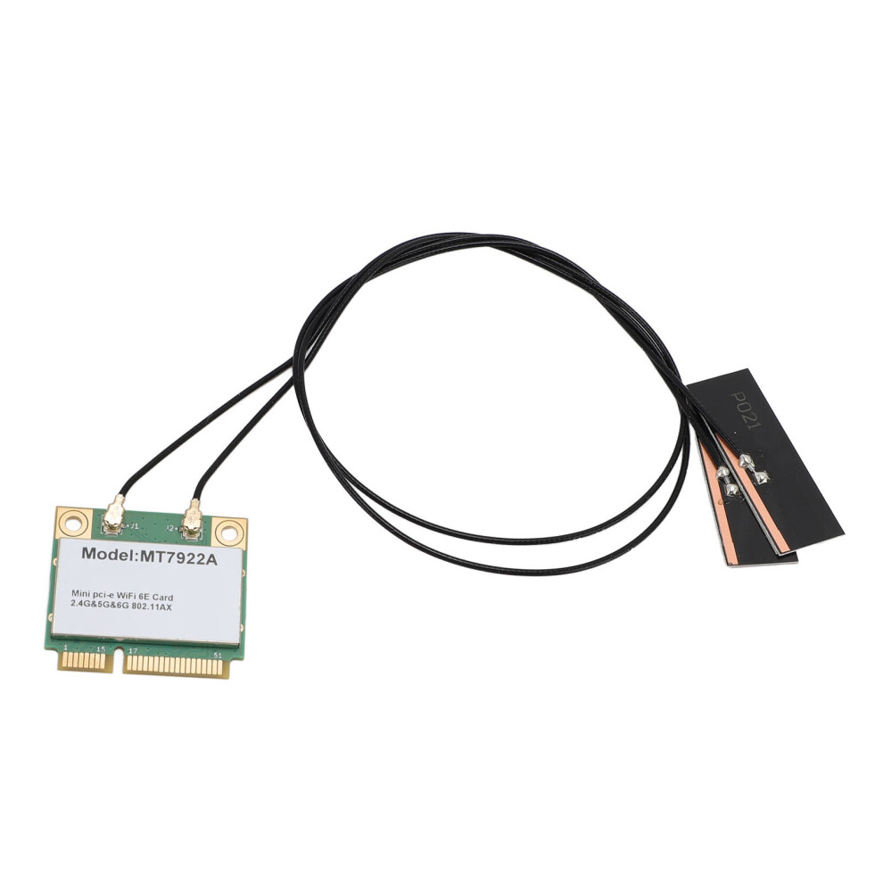 Wireless Network Card Mt7922a Wifi6e 5374Mbps 2.4G 5G 6G 3 Band Gigabit Ethernet Card With Minipcie Interface With Antenna 6921312244545