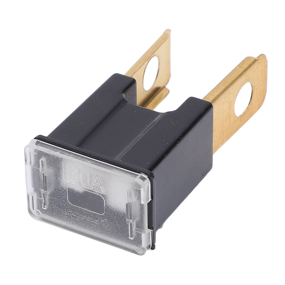 10Pcs Straight Male Terminal Fuse Color Flm Male Terminal Fuse Replacement 80A 32V Black 6911312245789