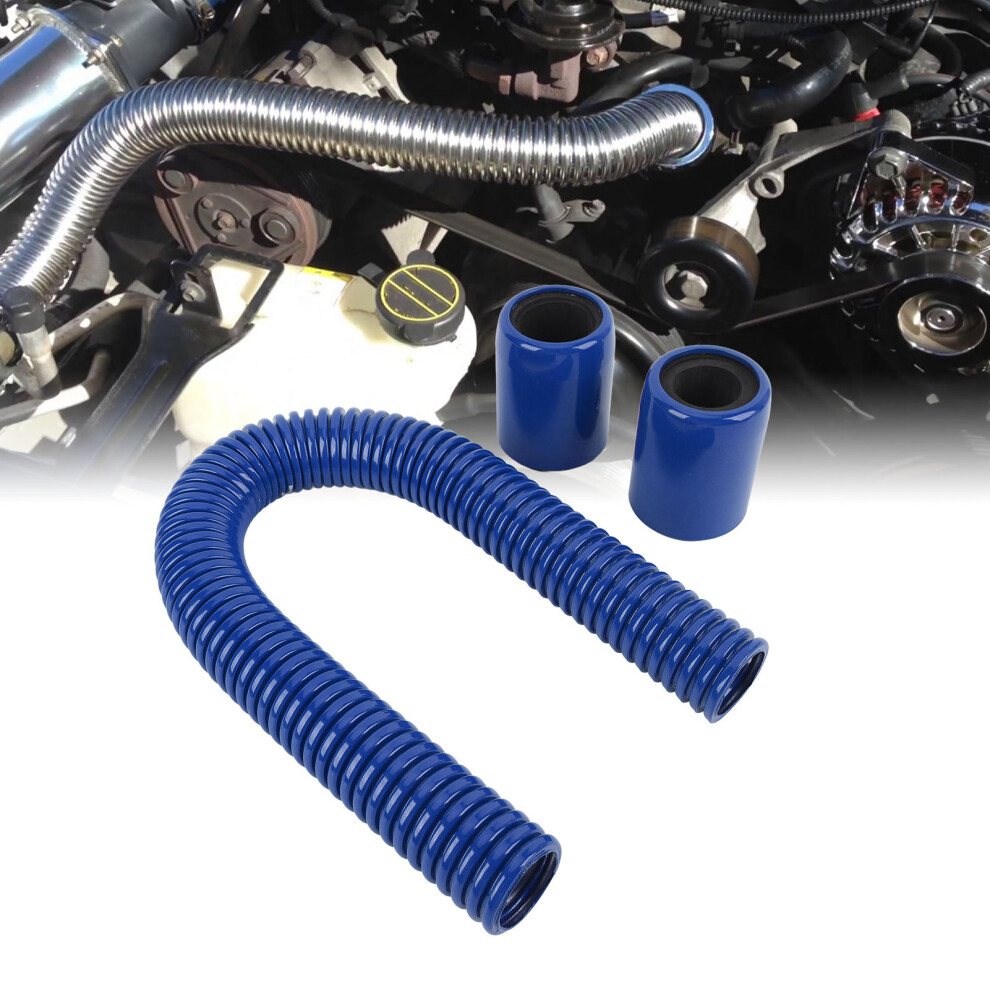24In Stainless Steel Coolant Radiator Hose Kit Flexible Efficient Cooling Coolant Hose Kit For 1 3/4In 1 1/2In 1 1/4In Hose Black 6901312247210