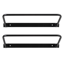 Pair of Foldable RV Shoe Rack Space Saving Aluminium Alloy Wall Mounted Shoe Organizer Hanging Shoe Storage Shelf for RV Black