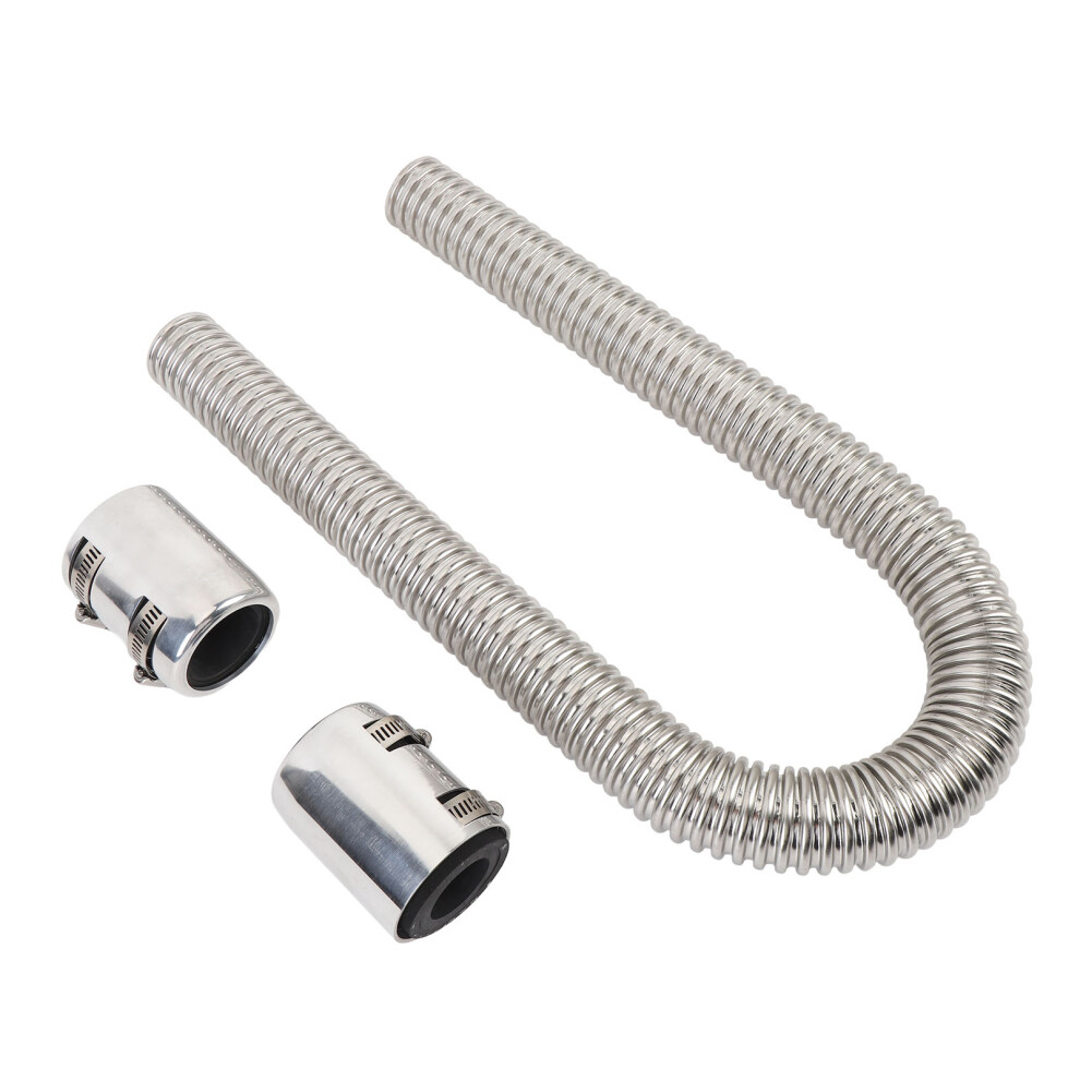 36 Inch Flexible Stainless Steel Radiator Hose Kit With Billet Clamps Universal Flex Radiator Coolant Water Hose Silver 6911312247172