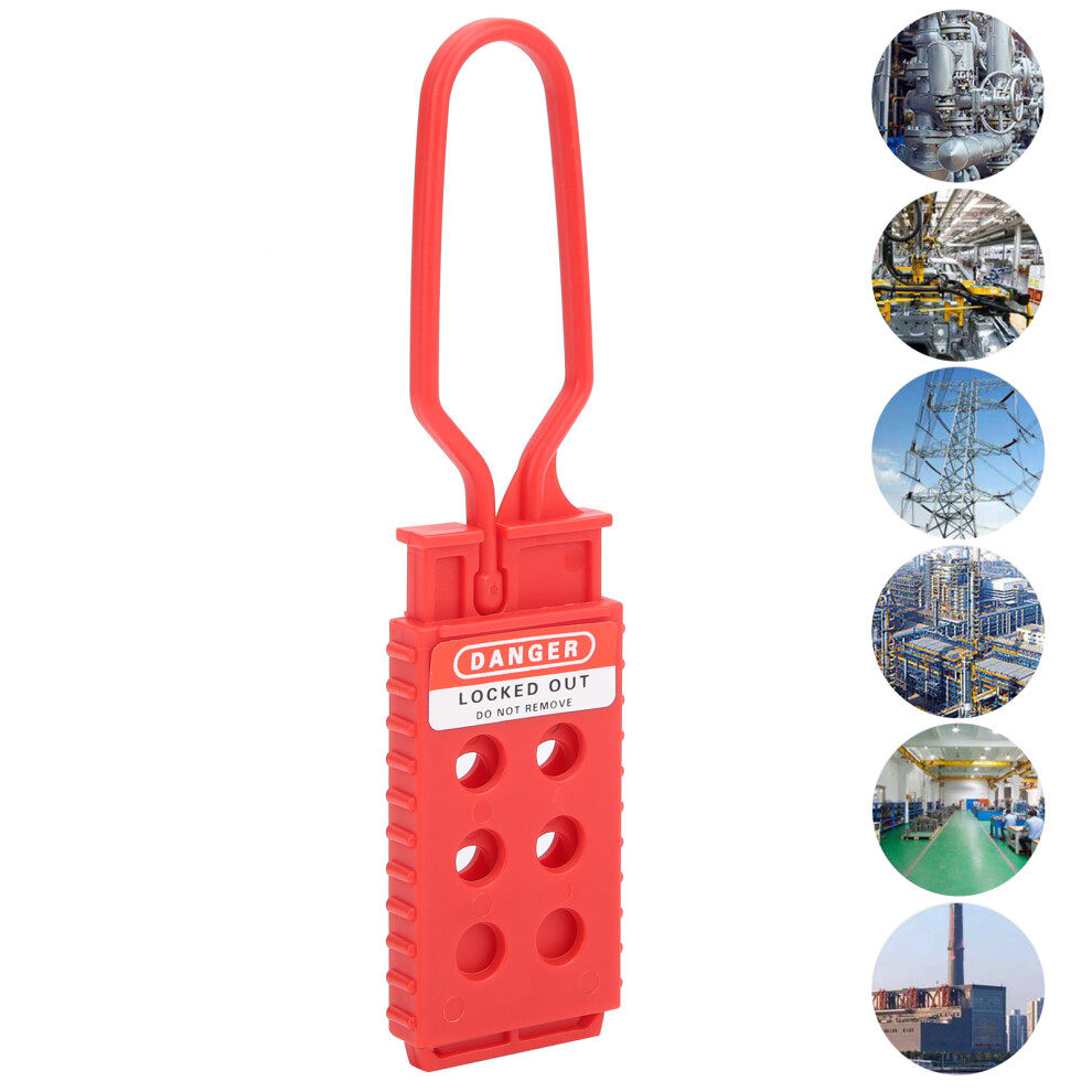 10Pcs Safety Lockout Hasp 6ÂHole Insulating Nylon For Industrial Equipment Maintenance 4961312251411