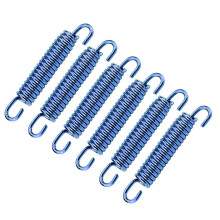 6 Stück Blaue Edelstahl-Abgaskrüken für Motorrad, Roller, ATV