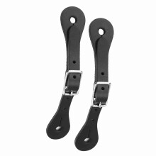 2 Stück echtes Leder Sporenriemen zum Reiten einstellbar langlebig Reitsportausrüstung