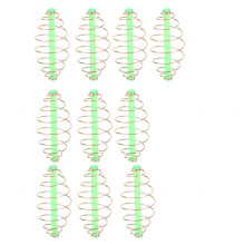 10 Stück Frühlingsspirale Inline-Fütterer, Metall-Bait-Werfer, Größen 3,8-5,4 cm