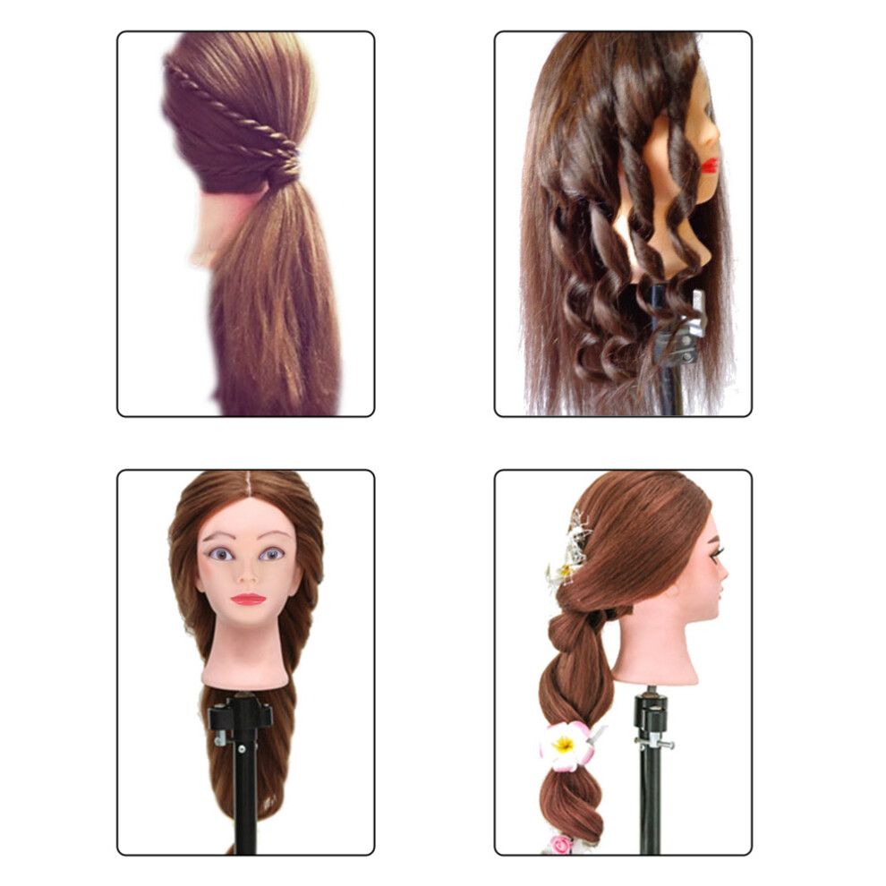 Unisex 24Â' Mannequin Head With Clamp Holder For Braiding Hair Styling Practice Manikin Head For Hairdresser Professional Cosmetology Dummy Head