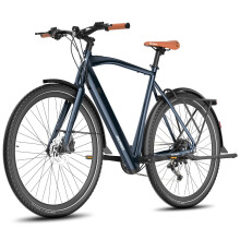 Fafrees F700M Electric Bike, 250W Motor, 10AH Battery, 9 speeds, Blue