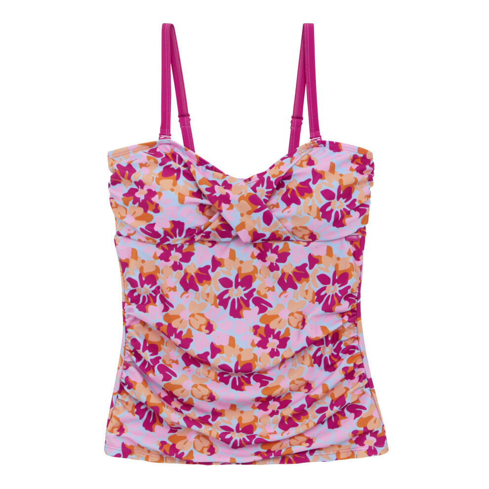 (16 UK, Pink) Regatta Womens/Ladies Aceana III Summer Floral Tankini Top