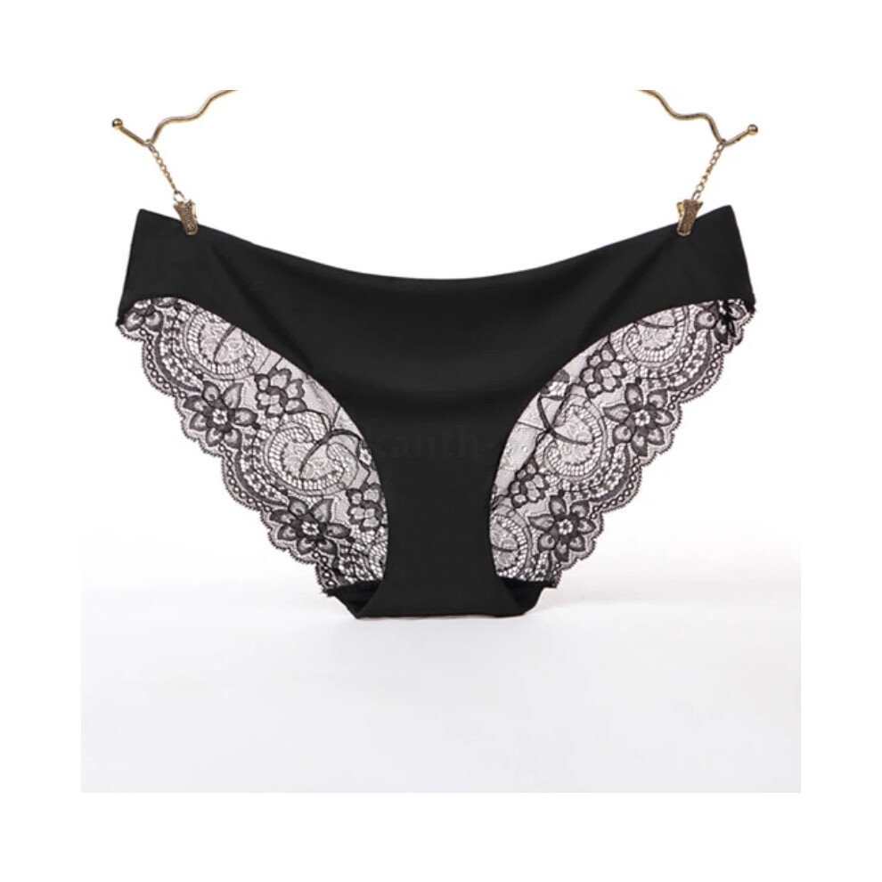 Black (Xxl, ) Women Sexy Lace Seamless Thongs Panties Lingerie Soft Underwear Briefs Knickers