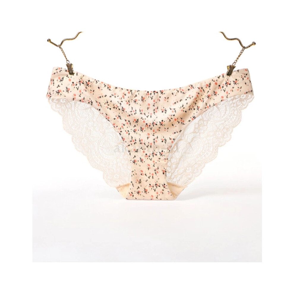 (XXL, Floral) Women Sexy Lace Seamless Thongs Panties Lingerie Soft Underwear Briefs Knickers