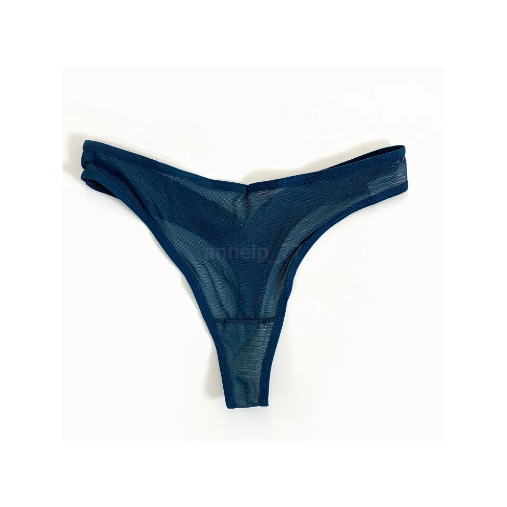 Blue (, S) Women Mesh Sheer G-String See Through Lingerie Underwear Thongs Knickers