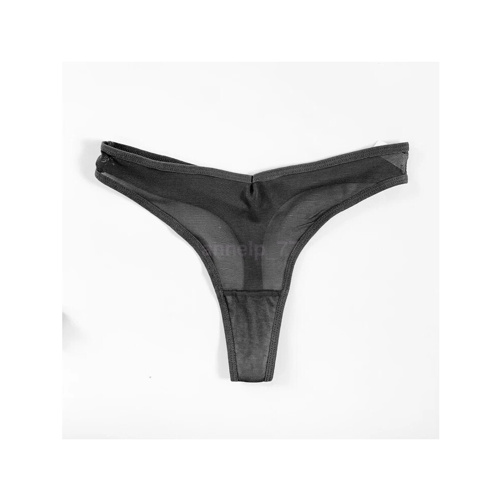 Gray (, Xl) Women Mesh Sheer G-String See Through Lingerie Underwear Thongs Knickers