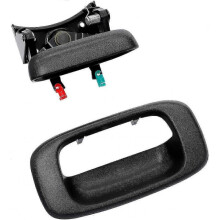 Tailgate Handle Latch and Bezel Trim with Rod Clips | Compatible with 1999-2007 Pickup Trucks | Replaces# 15997911, 15228539, 15228541