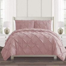 (Pink, King) Luxurious Diamond Pinch Pleat Pintuck Duvet Cover Set 100% Soft Egyptian Cotton Quilt Covers Bedding Bed Sets Double King Super King with Pillow Cases