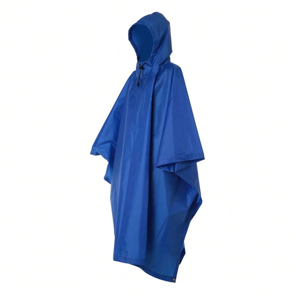 Playmc Blue (Blue) Tomshoo Multifunctional Lightweight Raincoat With Hood Hiking Cycle Rain Cover Poncho Rain Coat Outdoor Camping Tent Mat Outdoor