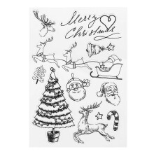 (As show, One size) Christmas Decorative Stamps for Chrsitmas Card Making DIY Scrapbooking Album