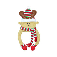 (S, Yellow C) Christmas Tree Topper Santa Claus Snowman Elk Top Hugger for Winter Wonderland
