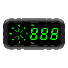 (As show, One size) 4.2'' Clear HUD GPS Speedometer Compass Digital Car Overspeed Alarm for Drivers