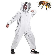 (As show, One size) Beekeeper's protective clothing (L) Cotton beekeeper's clothing with protective cap against bees
