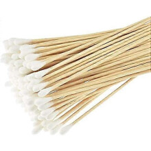 (As show, One size) 400 Pack Long Wooden Sticks with Cotton Tip - Cotton Swabs for Cleansing, Makeup Removal and Wound Care