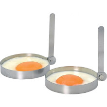 (As show, One size) Stainless steel egg molds, set of 2