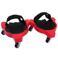 (As show, One size) 1 pair Heavy duty knee pads with 3 casters and comfortable gel pads that rotate 360 degrees without lifting off the floor for any floor work