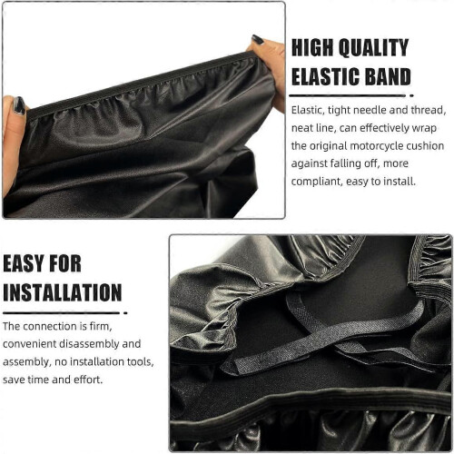 (As show, One size) 2PCS Motorcycle Seat Cover 2