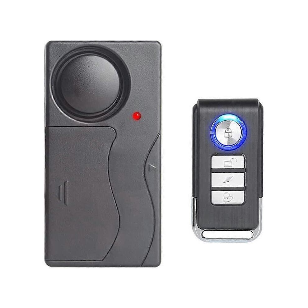 (As Show, One Size) Wireless Vibration Alarm, Anti-Theft Alarm For Bike/Motorcycle/Car/Vehicles/Door/Window, 110Db Sound (Remote Control Included) 5053768845470
