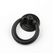 (As show, One size) cabinet handles, 10 metal cabinet handles, antique single hole zinc alloy (black)