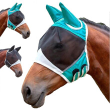 (As show, One size) Horse Fly Mask Size S Size UV Protection Horse Mosquito Mask With Ears Breathable