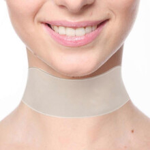 (As show, One size) Transparent2 pieces Reusable, medical grade anti-wrinkle silicone neck guard for removing wrinkles and preventing wrinkles