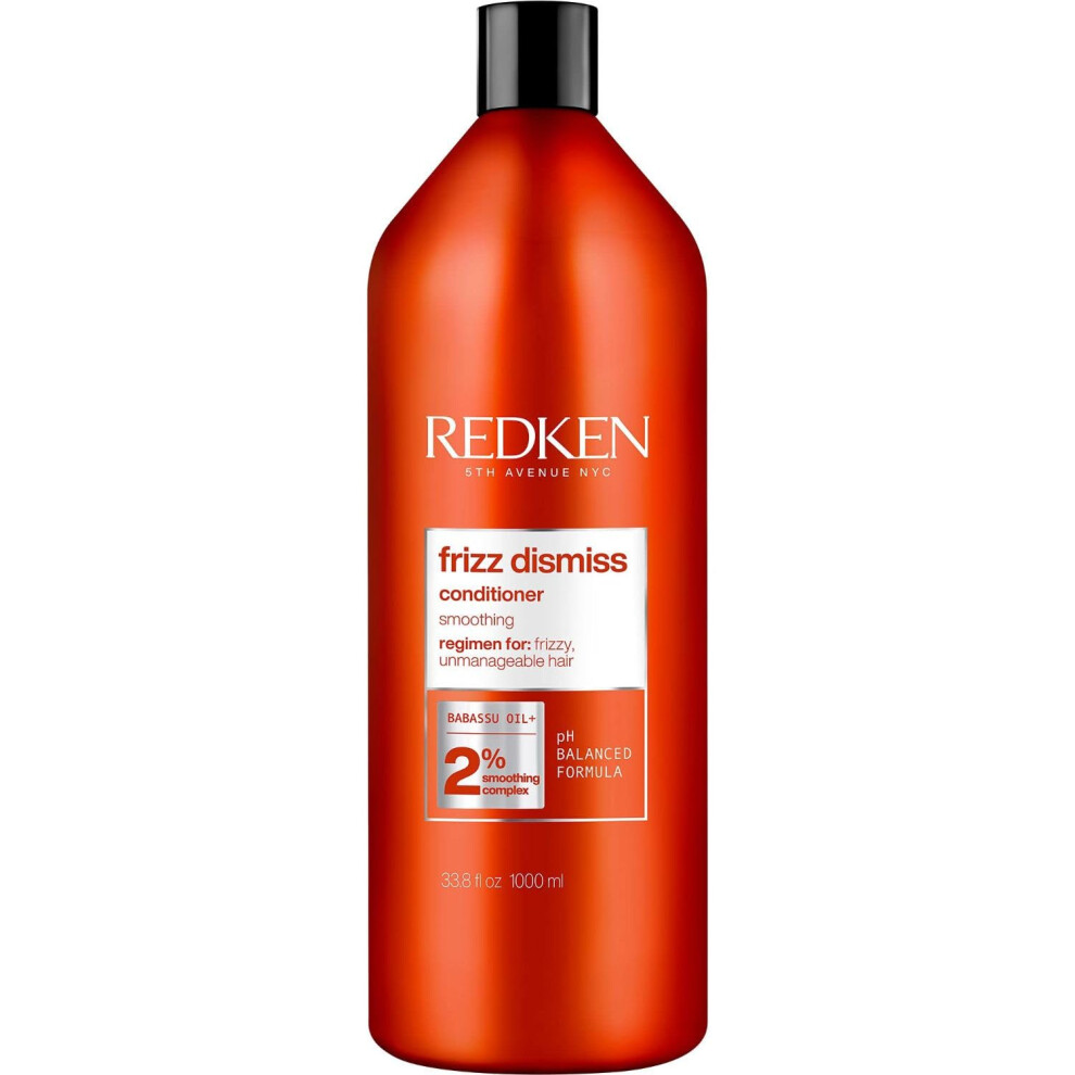 Redken Frizz Dismiss Conditioner Anti Frizz Sulfate Free For Hair 33.8 Fl. Oz | Packaging May Vary