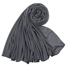 (25#LinenGray) Jersey Hijab Scarf Women Muslim Shawl Wrap Islamic Headscarf Turban Scarves