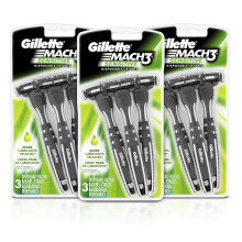 Maquinillas de afeitar desechables Gillette Mach3 Sensitive para hombre (9 unidades)