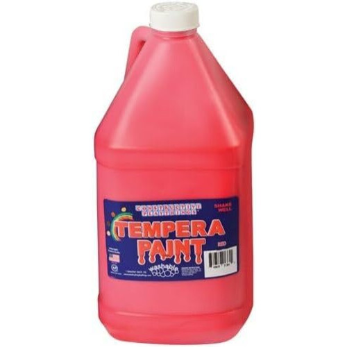 Constructive Playthings Wasbare Tempera Verf voor Kinderen, 1 Gallon, Rood