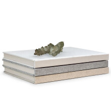 Dekorativ bokuppsttning | Linen Covered Book Set | Uppsttning av 3 riktiga tyginbunden bok fr dekor | Modedesignerbcker | Heminredning soffbo