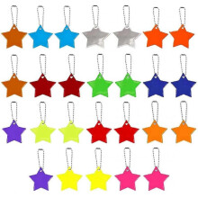 26pcs Safety Reflector Pendant,kids Reflector Pendant,star Safety Reflector for School Bag Backpack Cycling Walking Running(13 Colors)