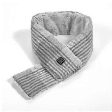 (Light Grey) NEW Smart Heated Electric Scarf Winter Neck Warmer Shawl USB Man/Woman