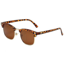 (B) Sunglasses Mens Womens Ladies Retro Classic Black Half Rimmed UV