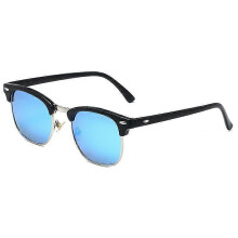 (C) Sunglasses Mens Womens Ladies Retro Classic Black Half Rimmed UV