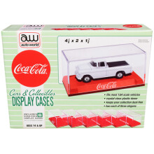 Auto World - Exibi o de acr lico (6 pacote) Coca -Cola Red Base 1:64 (AWDC022)