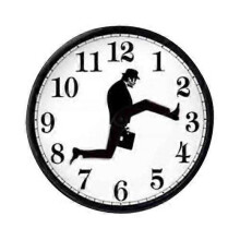 (black) Silly Wall Clocks Comedy Inspired Ministry of Silly Walk Wall Clock for Bedroom
