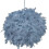 (Grey) Round Feather Lampshade Ceiling Pendant Sphere Light Shade Easy Fit LED Bulb 5