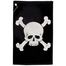 JP Lann Golf Skull e Bones Golf Toard preto/branco com cr   nio e ossos Design 16 x 24 polegadas