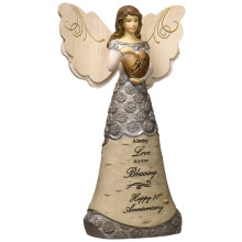 Figura de    ngel de Elements Angels 82421, color plata, de Pavilion Gift Company