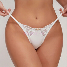 (White, L) Sexy Ladies Lace G-string Lingerie Briefs Panties Women Thong Underwear Knickers