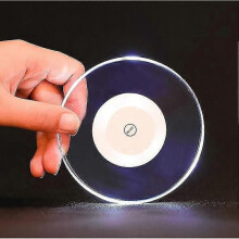 (White) Led Colorful Coaster 2 Pcs Drinks Coasters