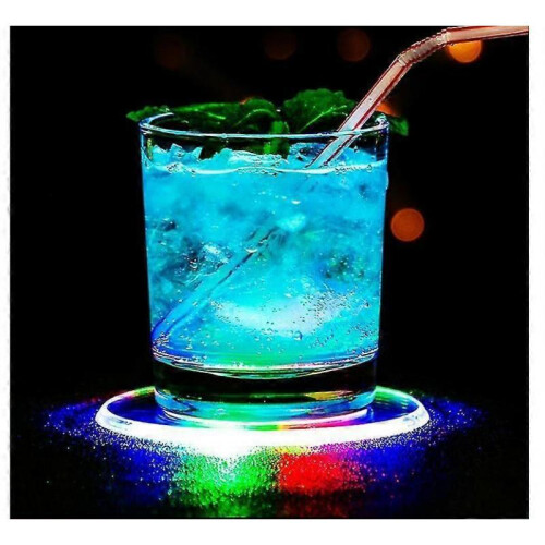 (Colorful) Led Colorful Coaster 2 Pcs Drinks Coasters 2